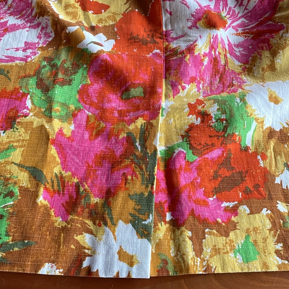 Talbots Floral Skirt Pink Orange Yellow Abstract Flowers Plus Size 16W. EUC - Picture 7 of 12
